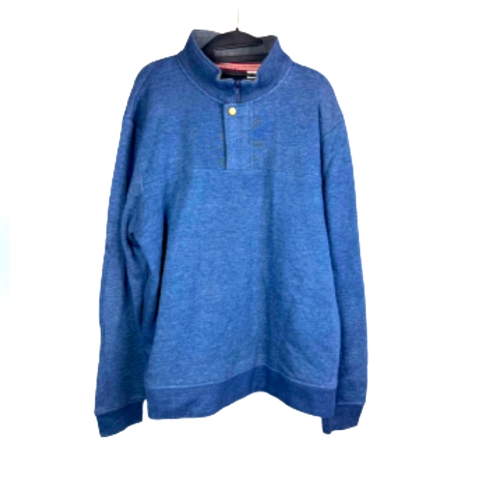ORVIS 1/4 Zip Signature Pullover Fleece Sweater Gray Mens XL Cotton Blend
